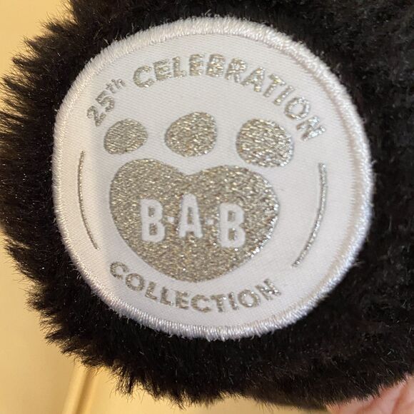 RARE Build A Bear Black Lab Puppy 25th Celebration Red Collar NEW Soft PLUSH - Picture 4 of 14